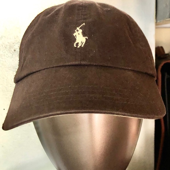 brown ralph lauren polo hat